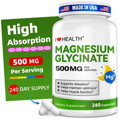 #ad #ad High Absorption Magnesium Glycinate 500mg per Capsule 240 Capsules Sleep Support $16.09