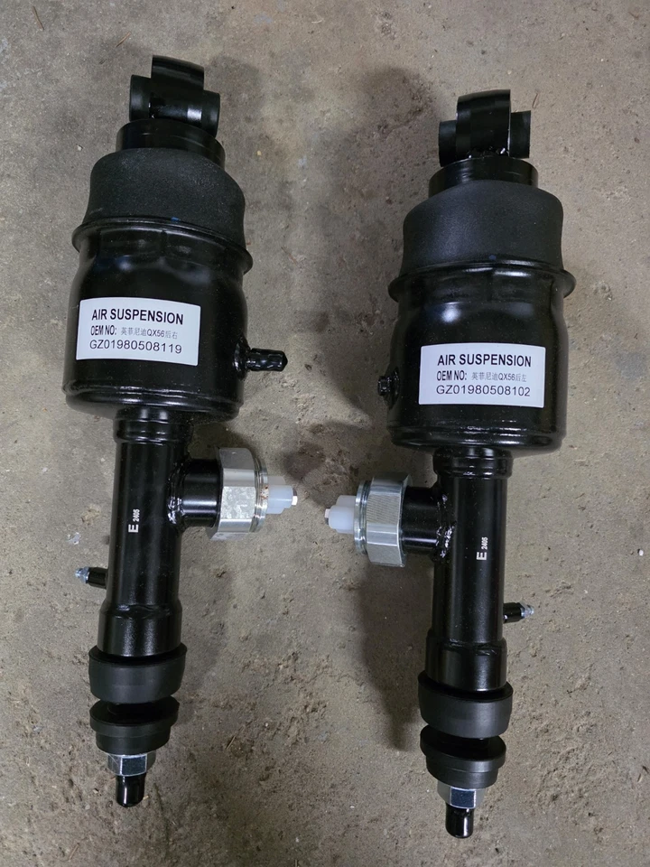 Pair Rear Hydraulic Air Suspension Shock Struts For 2011-2021 Infiniti QX56 QX80 — 第 2/4 张图片