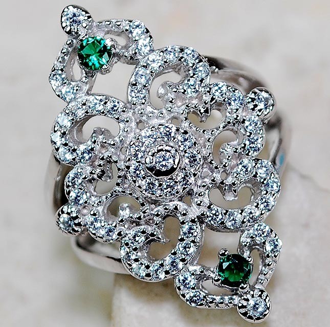 1CT Heat Treated Green Tourmaline 925 Sterling Silver Ring Jewelry Sz 7 G2-6
