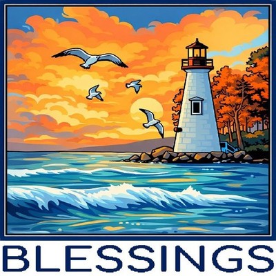 30 Custom Lighthouse Summer Blessings Personalized Address Labels