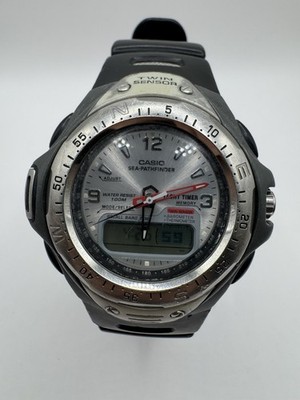 CASIO Sea-Pathfinder SPF-50 Twin Sensor Yacht Timer Watch 2345 Tested Works￼