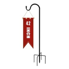 Shepherds Hooks for Outdoor 42 Inch Garden Bird Feeder Pole with 5 Prongs Bas...