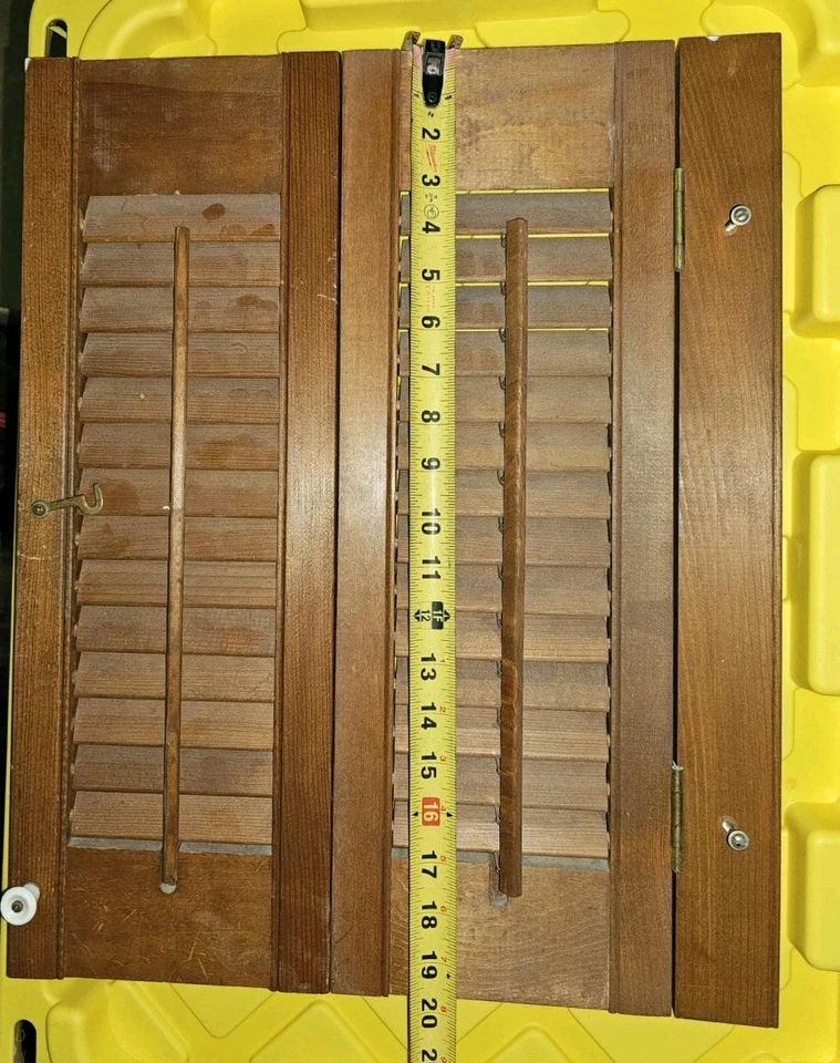 Persianas interiores de madera de 20" de alto x 16" de ancho (1 de 2) de colección para ventanas de plantación Foto 3 de 4