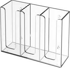 Acrylic Coffee Cup and Lid Storage Organizer Holder, 3 Compartments, Clear