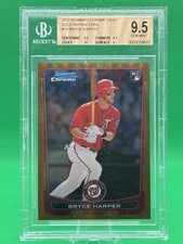 2012 Bowman Chrome Draft Bryce Harper #10 Gold Refractor /50 BGS 9.5 GEM RC