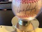 JUAN GONZALEZ AUTOGRAPHED BASEBALL W/COA AND ROOKIE CARD