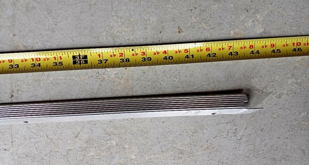 Maserati 3500GT door threshold or trunk(boot) original ribbed aluminum trim