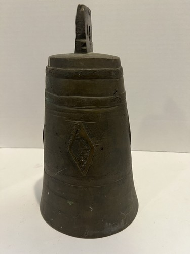 Antique Hand Forged Oval Brass Bell 8” - Picture 3 of 7