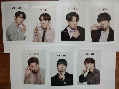 BTS x VT Cosmetic Clear Transparent Photocard Set 7 Pieces