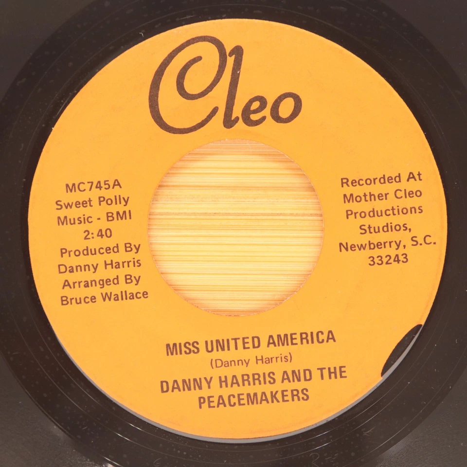 DANNY HARRIS & THE PEACEMAKERS - NEVER ENDINGS / MISS UNITED AMERICA - ROCK 45 - Image 2 of 2