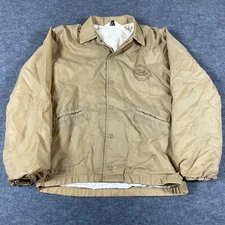 VTG Westwind Jacket Mens Small Beige Snap Collared Lined Bomber Retro USA Made