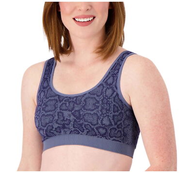 Anybody Intimates Scoop Neck Lounge Bra Navy Python