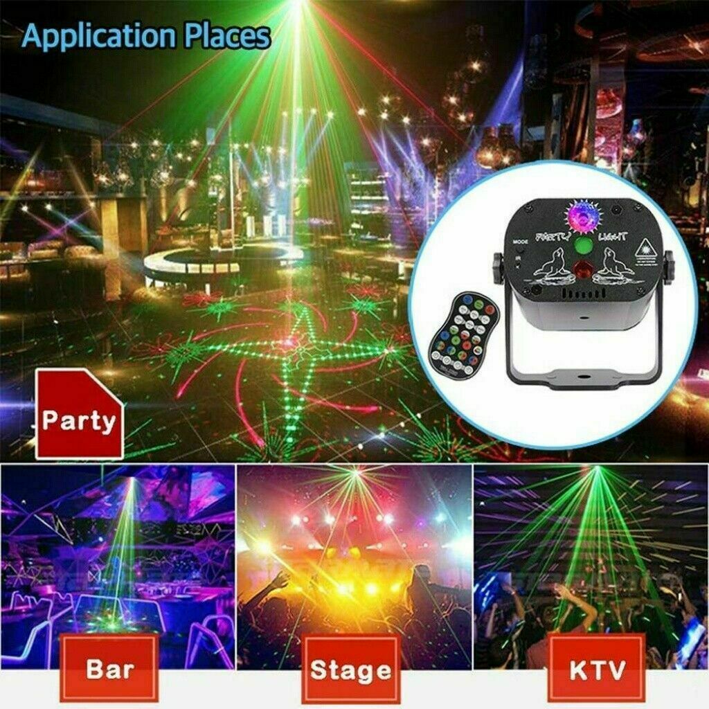 Laser Light Projector 560Patterns LED Stage Lighting RGB Disco Party DJ Lights