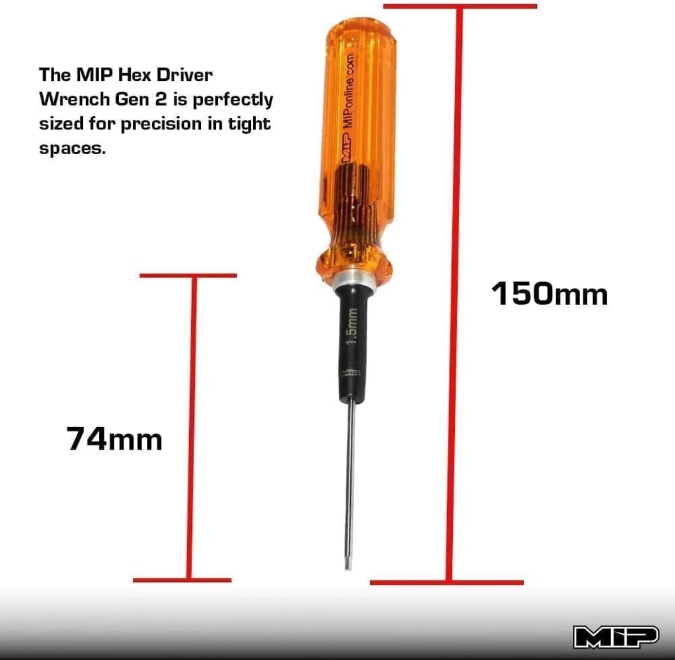 MIP Gen 2 Metric Wrench Set (1.5mm, 2.0mm Hex & 7.0mm Nut Driver) RC Tools - Image 3 of 4