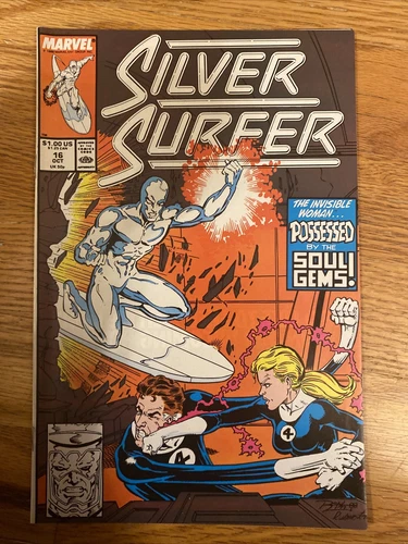 RARE Vintage Marvel Comics Iconic Silver Surfer #16 1988 Infinity Stone Issue B3
