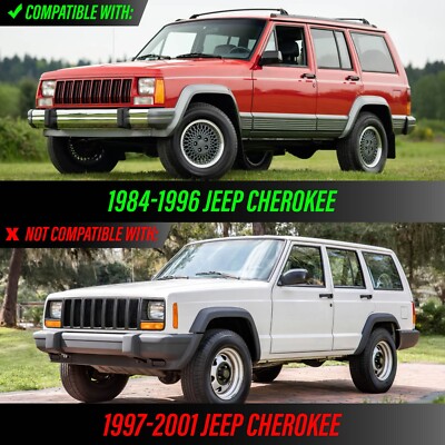Par De Luces De Giro Delanteras De Lente Ahumada Para Jeep Cherokee (1984-1996) Y Comanche (1986-1992)