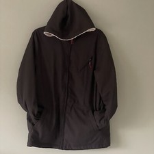 Weatherproof Long Jacket Women  s Size Medium Faux Fur Lined Zip Hooded Brown