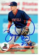 Brett Netzer Lowell Spinners 2018 Topps Pro Debut Autographed Signed Card