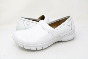 womens white leather slip ons