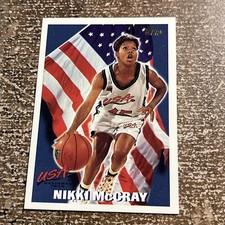 NIKKI McCRAY ROOKIE CARD RC Topps 1996 Olympics USA Womens Basketball #7 *CREASE