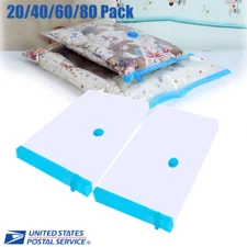 Vacuum Storage Bags Storing Garment Reusable Seal Organizer Bag 20-80pcs