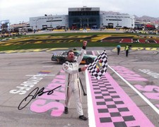 AUTOGRAPHED 2022 Josh Berry 8 Harrison's LAS VEGAS WIN Checkered Flag Xfinity