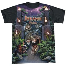 Jurassic Park Welcome To The Park Adult Costume T Shirt (Black Back), S-3XL