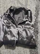 Womens Silk Satin Pajama Set - Size XL