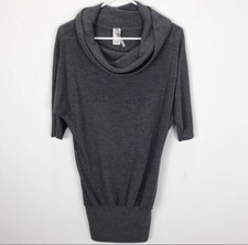 French Kiss Women’s Loose Fit Gray Sweater Dress Casual Workwear Career Small