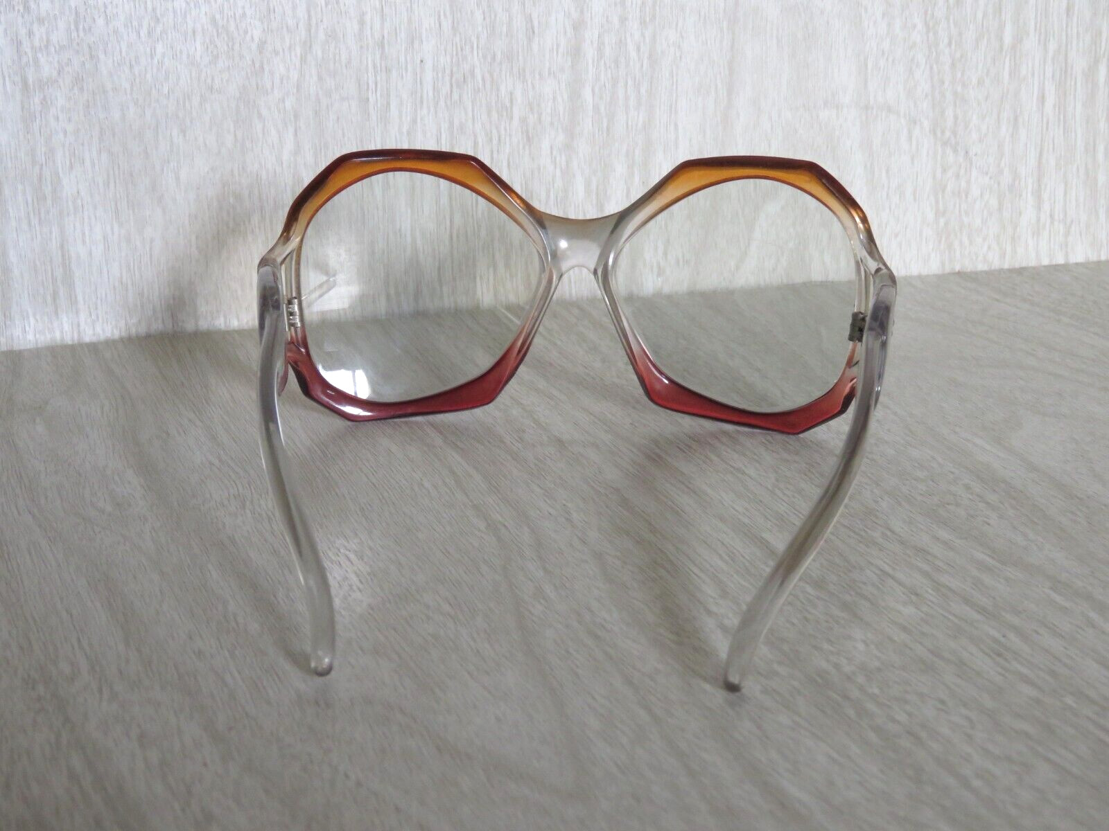 VTG Renauld Red Orange Gradient Octagonal Sunglas… - image 3