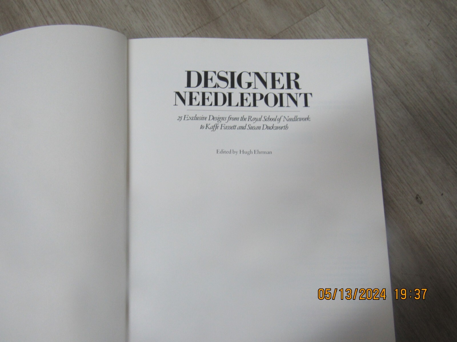 VINTAGE "DESIGNER NEEDLEPOINT" EDITED BY HUGH EHRMAN1987 eBay