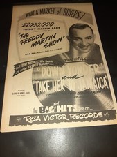 Freddy Martin Down Yonder Rare Original 1951 Promo Poster Ad Framed
