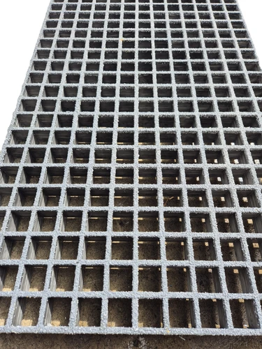 Anti Slip Resin Fiberglass 2000x500 30x30 GREY Grit Access FRP Walkway Grating - Picture 5 of 12