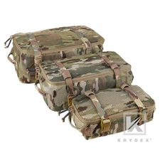 KRYDEX 3pcs Modular Packing Cubes Mesh Pack Organizer Outdoor Storage MC Camo