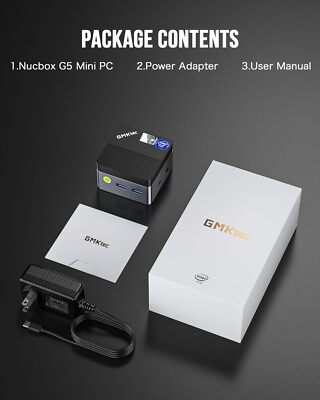 GMKtec Mini PC NucBox G5, Intel 12th Gen Alder Lake N97 (up