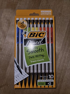 BIC Xtra-Smooth Mechanical Pencils with Erasers, Medium Point (0.7Mm), 10-Count
