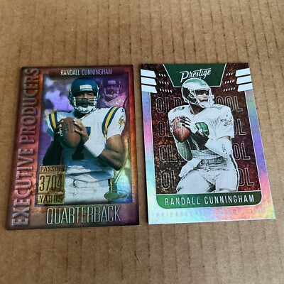 RANDALL CUNNINGHAM 1999 Donruss EXECUTIVE SP #EP1-11 & 2020 Prestige #OS-RC (c1)