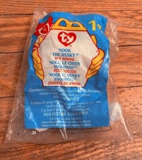 1999 McDonalds Ty Teenie Beanie Baby Nook The Husky 11 Plush Retired New