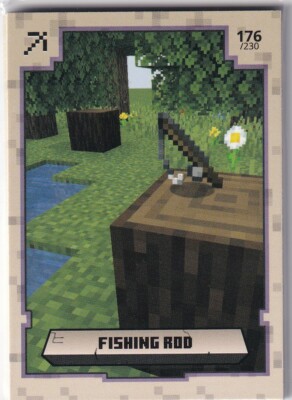 Panini Minecraft Adventure Trading Cards Karte Nr. 176 Fishing Rod / Angel
