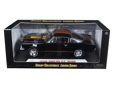 1966 Ford Mustang Shelby GT 350 ''Hertz'' Black with Gold Stripes and Racing Wheel