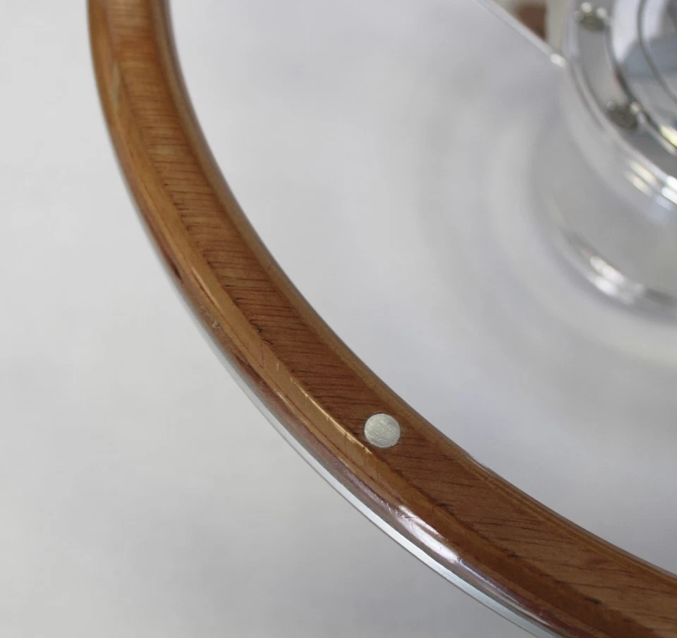 New! 1969-1993 Pontiac GTO Firebird LeMans 9 Hole Wood Steering Wheel 15" - Image 3 of 4