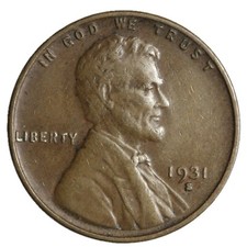 1931-S Lincoln Wheat Cent Penny VF/XF Complete Your Album!!