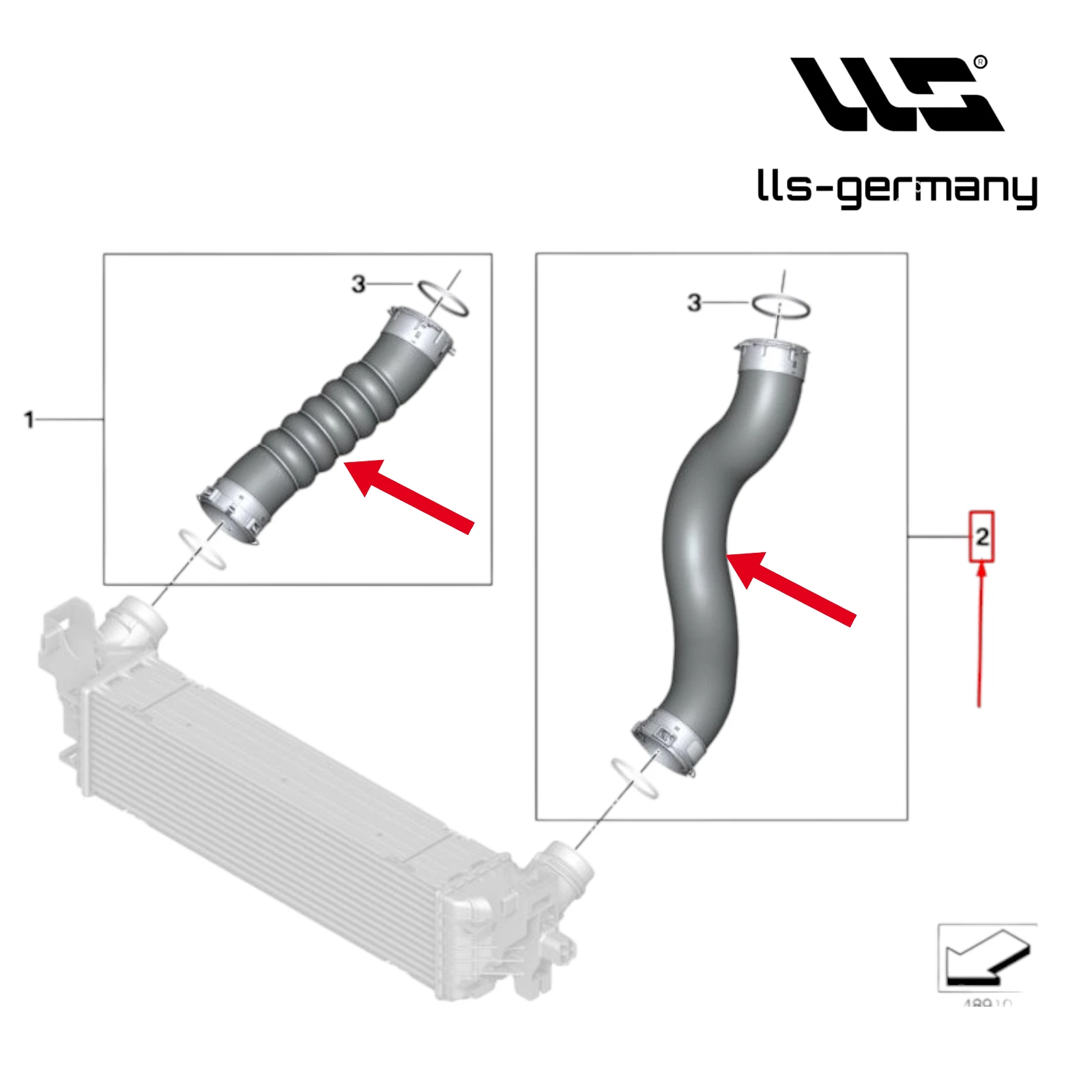 2x Turboschlauch Ladeluftschlauch für BMW 4 Gran Coupe 420d Mild-Hybrid 420i - Bild 7 von 7