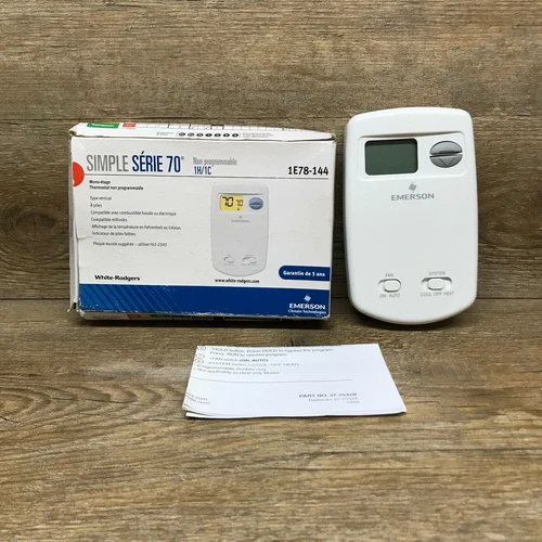 Emerson 1E78-144 Non-Programmable Heat Cool Thermostat Slightly Used