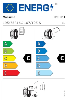 Pneumatico da carico 195 75 16C 107S Massimo Tyre Durevo gomma nuova m+s 1957516 - Foto 3 di 4