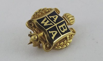 Vintage Enamel ABWA American Business Womens Association Gold Tone Pin ...