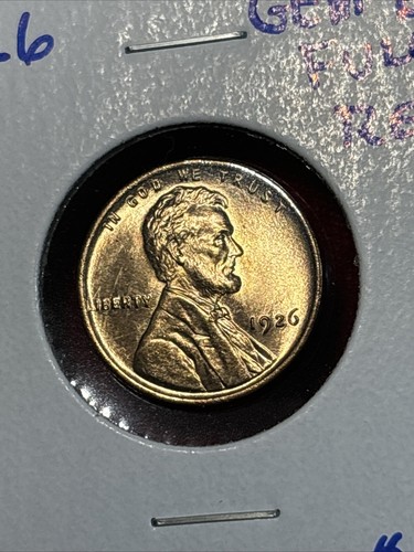 1926 P Lincoln Wheat Cent Penny Gem Brilliant Uncirculated Blazing Red Gem - Picture 4 of 8