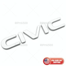 For 22-23 Honda Civic Rear Trunk Lid Chrome Letter Logo Badge Emblem Sport