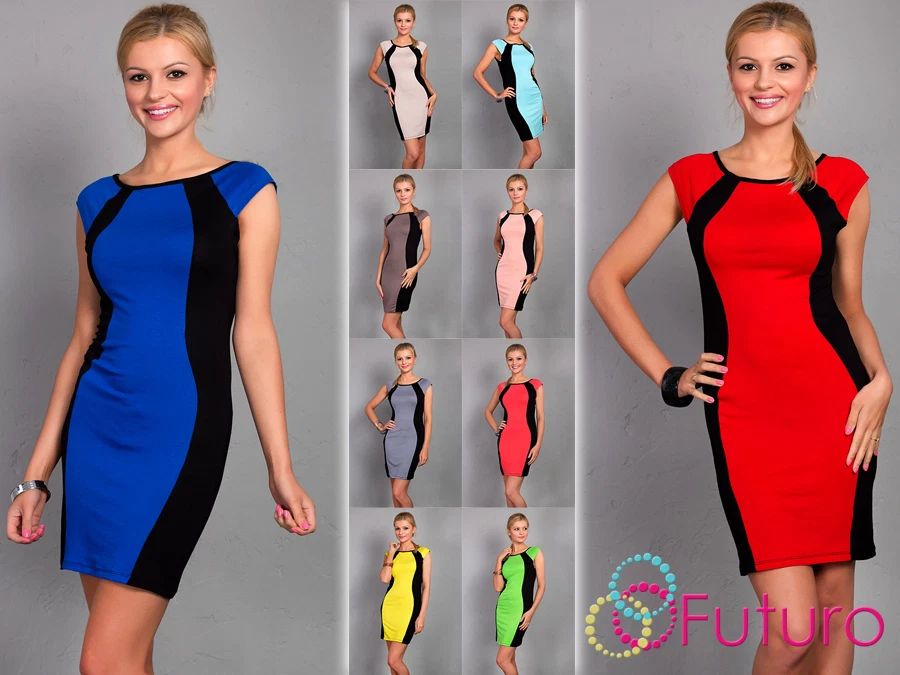 FUTURO FASHION Elegant & Stylish Women's Dress Sleeveless Boat Neck Tunic Sizes 8-18 8496