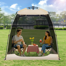 Screen House Gazebo, 2-4-6 Person Pop up Screen Tent, Instant Screen Room with C